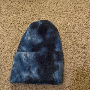 Blue Tie-Dye Beanie